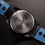 Be-Shark Men's Analog Date Day Sport Quartz Leather Band Wrist Watch SH185be