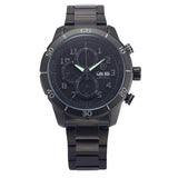 Be-Shark Men's Chronograph Day Date Black Stainless Steel Sport Quartz Watch SH