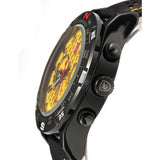 Be-Shark Men's Fashion Black Big Case Leather Sport Quartz Army Analog Wrist Wa