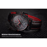 Be-Shark Men's Quartz Leather Band Chronograph Sport Red Watch SH251be