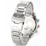Be-Shark Men's Quartz Watch, Black Dial Chronograph  Analog Stainless Steel Ban