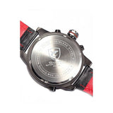 Be-Shark Men's Sport Black And Red Dial Dual Time Zone Analog Watch SH207be