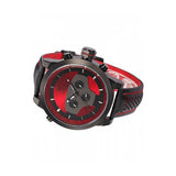 Be-Shark Men's Sport Black And Red Dial Dual Time Zone Analog Watch SH207be
