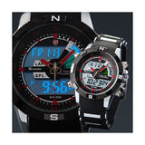 Be-Shark Men's Sport Duall Time LED Alarm Watch SH043be
