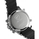 Be-Shark Men's Sport LED Dual Time Alarm Chronograph White Dial Watch SH041be