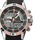 Be-Shark Men's Sport LED Watch Black Dial Alarm Day And Date