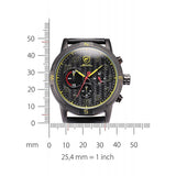 Be-Shark Men's Sport Quartz Leather Band Chronograph Watch SH253be