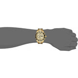 Invicta Men's 1016 II Collection Chronograph Gold Dial 18k Gold-Plated Stainles