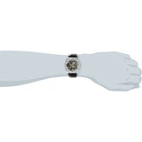 Invicta Men's 12403 Vintage-Inpsired Stainless Steel Watch with Embossed Leathe