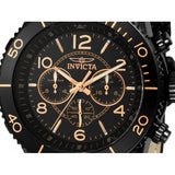 Invicta Men's Aviator Quartz Stainless Steel and Leather Casual Watch