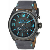 Invicta Men's Aviator Quartz Stainless Steel and Leather Casual Watch