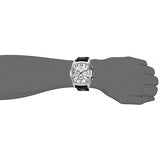Invicta Men's Lupah Swiss Quartz Stainless Steel and Leather Casual Watch, Blac