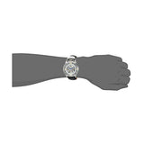 Invicta Men's Objet d'Art Automatic Stainless Steel and Leather Casual Watch, B