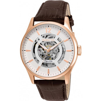Invicta Men's Objet D Art Automatic Stainless Steel and Leather Casual Watch