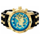 Invicta Men's Pro Diver Chronograph Blue and Gold Dial Steel and Silicone Strap
