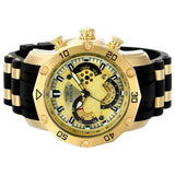 Invicta Men's Pro Diver Gold Dial Yellow Steel and Silicone Strap Chronograph W