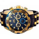 Invicta Men's Pro Diver Gold-Tone Polyurethane Band Steel Case Swiss Quartz Blu