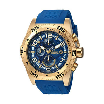 Invicta Men's 'Pro Diver' Quartz Gold-Tone and Silicone Casual Watch