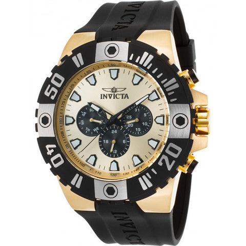 Invicta Men's Pro Diver Quartz Stainless Steel and Polyurethane Casual Watch, B