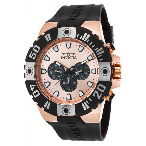Invicta Men's Pro Diver Quartz Stainless Steel and Polyurethane Casual Watch, B
