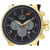 Invicta Men's S1 Rally Quartz Gold-Tone and Silicone Casual Watch, Black