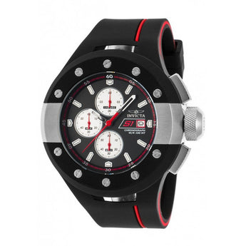 Invicta Men's S1 Rally Quartz Stainless Steel and Silicone Casual Watch, Black