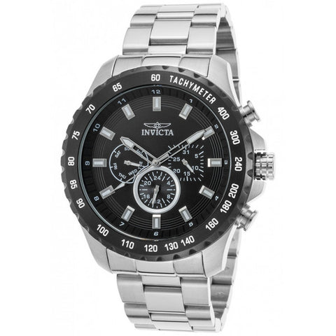 Invicta Men's Speedway Quartz Stainless Steel Casual Watch, Silver-Toned