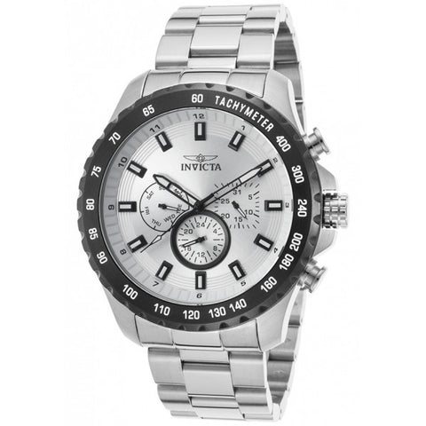 Invicta Men's Speedway Quartz Stainless Steel Casual Watch, Silver-Toned