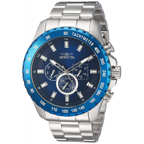Invicta Men's Speedway Quartz Stainless Steel Casual Watch, Silver-Toned