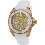 Invicta Women's Angel Quartz Stainless Steel and Silicone Casual Watch, White