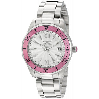 Invicta Women's Pro Diver Quartz Stainless Steel Automatic Watch, Silver-Toned