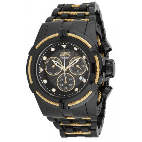 Invicta Men's 53mm Bolt Quartz Chronograph Black Dial Black Stainless Steel Bra