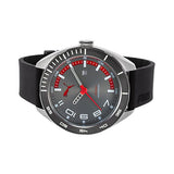 Puma Men's Black Rubber Gunmetal Dial Watch