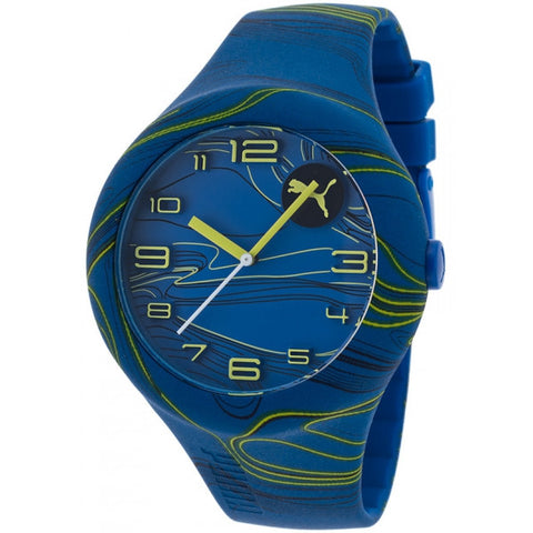 Puma Blue and Multi-Color Silicone and Dial