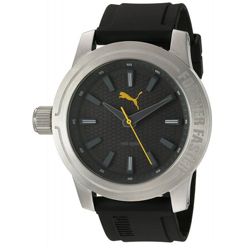Puma Men's Quartz Stainless Steel And Polyurethane Automatic Watch Color Black