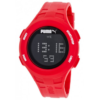 Puma Loop Chronograph Digital Red Silicone Watch Unisex
