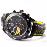 Be-Shark Fashion Black Leather Steel Case Army Sport Quartz Wrist Watch SH081be