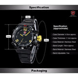 Be-Shark Men's LED Date Day Digital Black Dial Sport Amry Quartz Wrist Watch