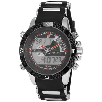 Be-Shark Men's Sport Duall Time LED Alarm Watch SH043be