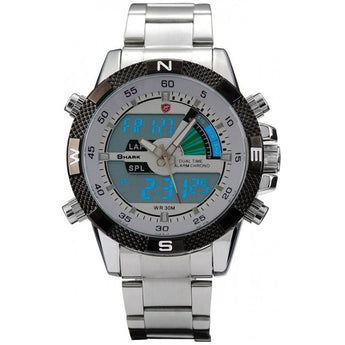 Be-Shark Men's Sport Watch Analog Digital LED Chronograph SH046be