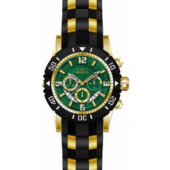 Invicta Men's Pro Diver Green Dial Yellow Steel and Black Polyurethane Strap Ch