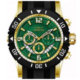 Invicta Men's Pro Diver Green Dial Yellow Steel and Black Polyurethane Strap Ch