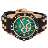 Invicta Men's Pro Diver Chronograph Green Dial Steel and Polyurethane Strap Div