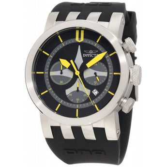 Invicta Men's 10398 DNA Aviation Chronograph Black Dial Black Silicone Watch