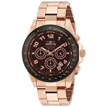 Invicta Invicta Men's 10706 Speedway Chronograph Brown Dial 18k Rose Gold Ion-P