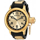 Invicta Invicta Men's 1438 Russian Diver Gold Dial Black Polyurethane Watch