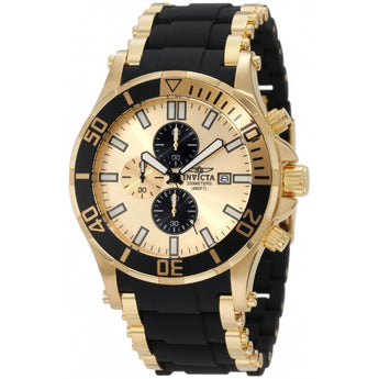 Invicta Invicta Men's 1478 Sea Spider Chronograph Gold Dial Black Polyurethane