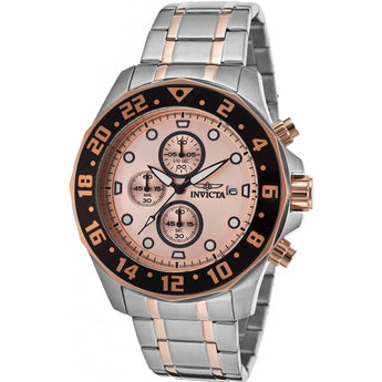 Invicta Men's Specialty 18k Rose Gold Ion-Plating and Stainless Steel Bracelet