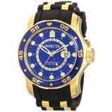 Invicta Men's 6993 Pro Diver Collection GMT Blue Dial Black Polyurethane Watch