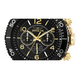 Invicta Men's Aviator Quartz Gold-Tone and Leather Casual Watch